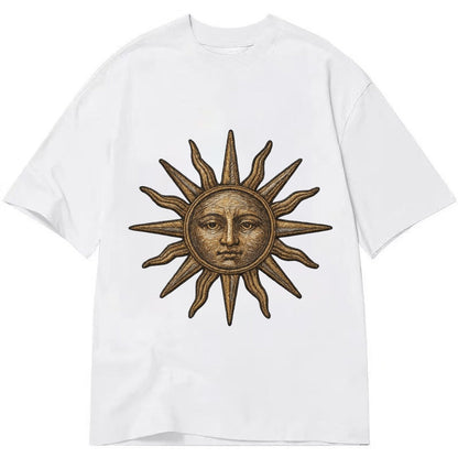 Sun Rays Vintage Sun With Radiating Beams Classic T-shirt – White