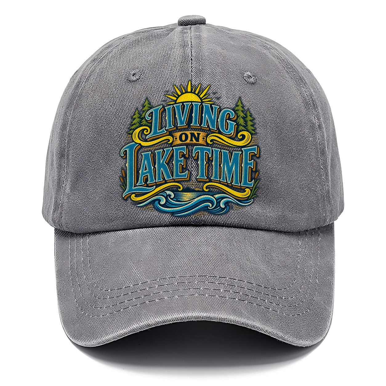 Living On Lake Time Retired Living Classic Cap – Urban Haze