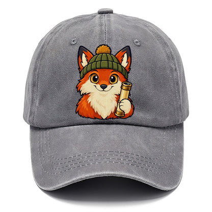 Stargazing Fox In A Beanie Astronomy And Stargazing Classic Cap – Urban Haze