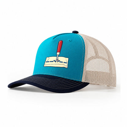 Seam Ripper Study Sewing And Quilting Trucker Hat – Teal Navy