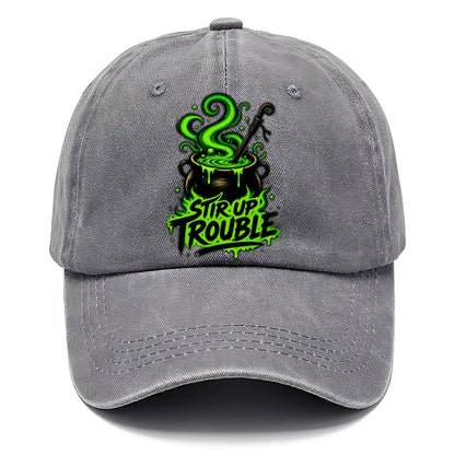Stir Up Trouble Slogan Witch Magic Classic Cap – Urban Haze