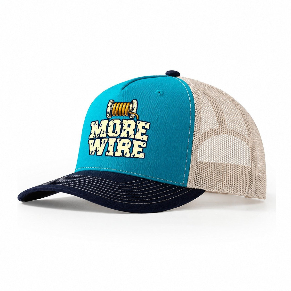 More Wire Amateur Radio Trucker Hat – Teal Navy