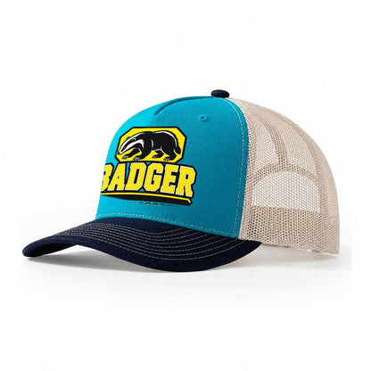 Badger Deep Digging Heavy Duty Trucker Hat – Teal Navy