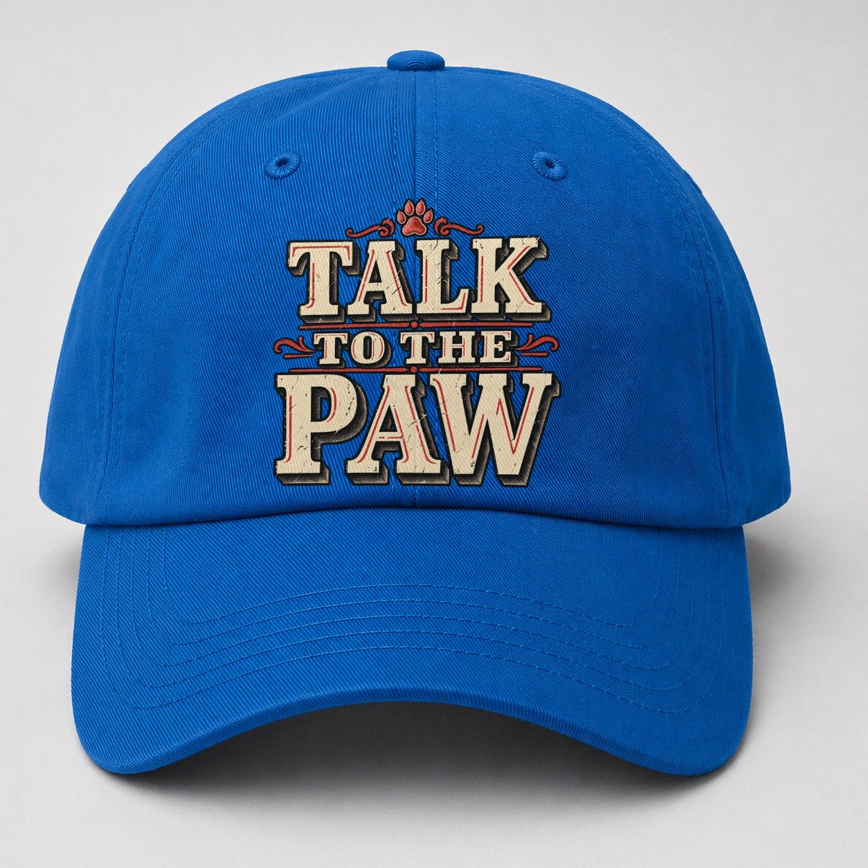 Talk To The Paw American Wit Baseball Cap – Blue