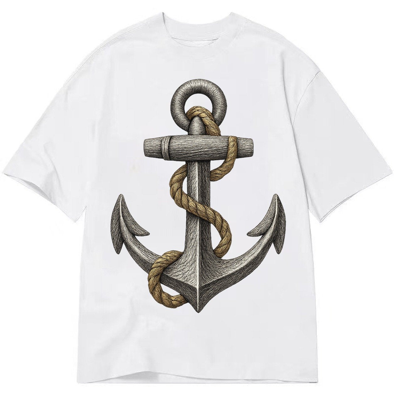Anchor And Rope Classic T-shirt – White