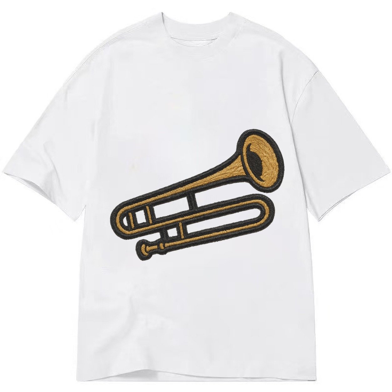 Trombone Brass Trombone With Slide And Bell Classic T-shirt – White