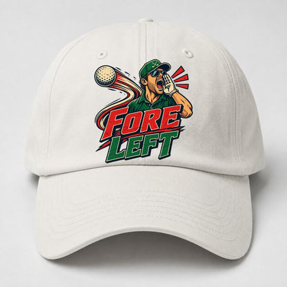 Fore Left Golf Life Baseball Cap – Off White