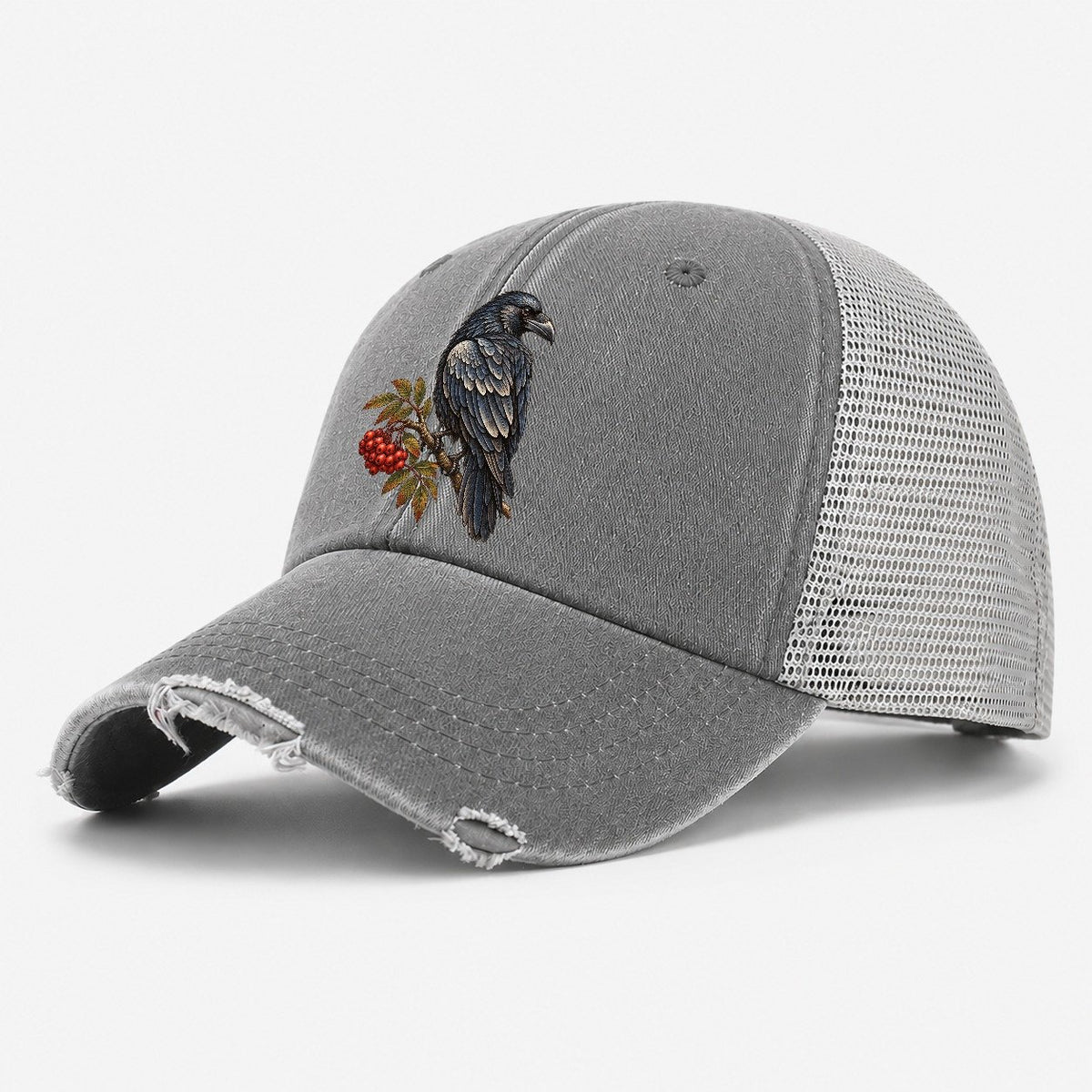 Raven Winter Rowan Character Club Washed Trucker Hat – Grey
