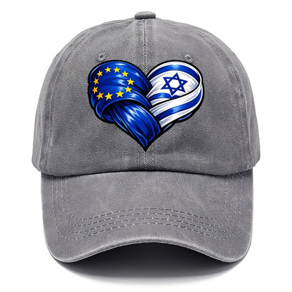 Eu Israel Intertwined Flag Heart Classic Cap – Urban Haze