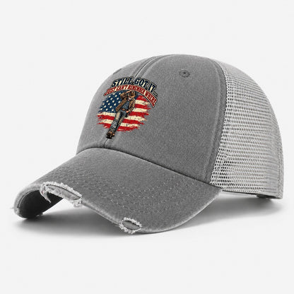 Still Got It Just Can T Remember Where Old Man Strong Washed Trucker Hat – Grey