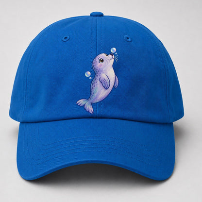 Seal Bubble Snoot Sea Sprite Baseball Cap – Blue