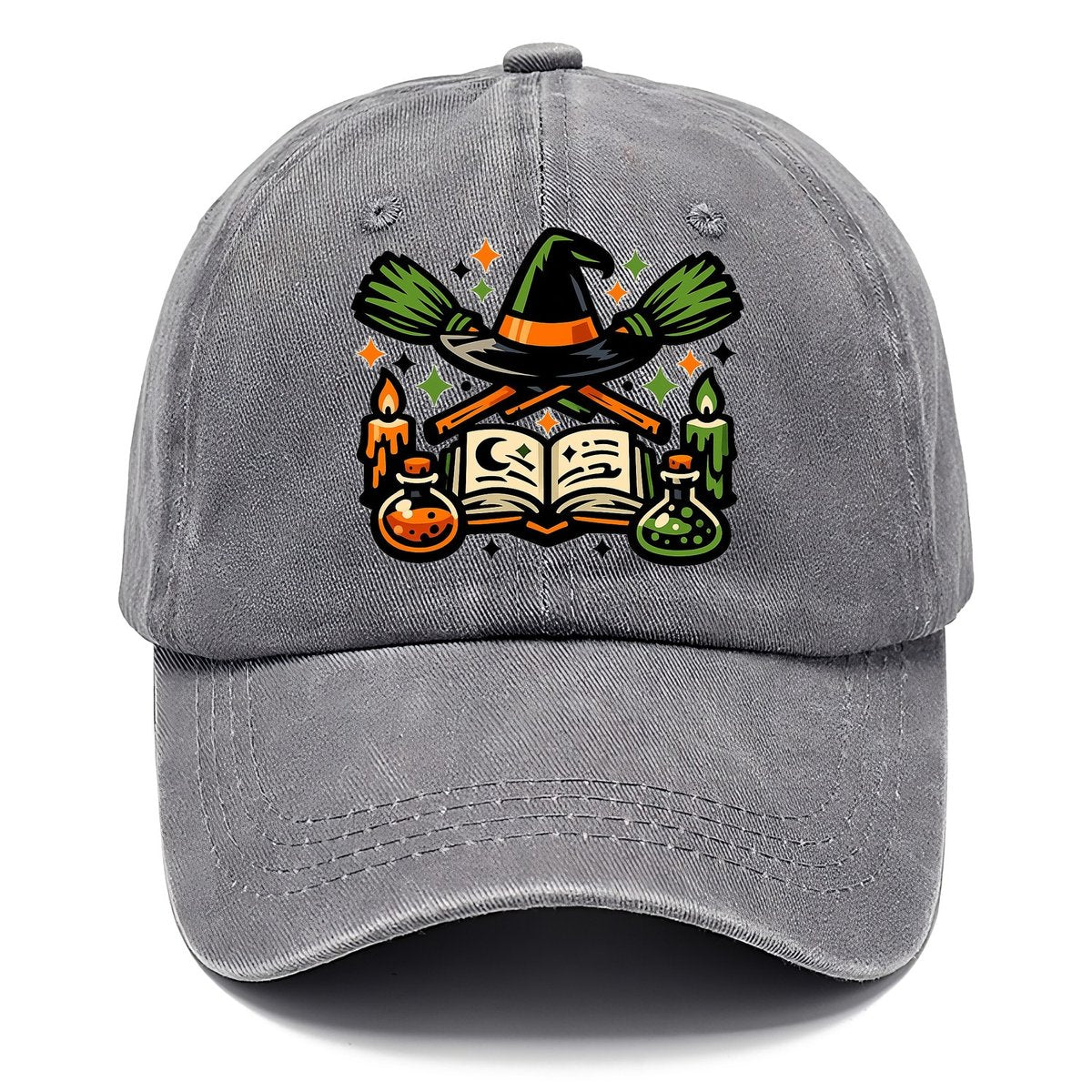 Witch Spellbook Crossed Brooms Classic Cap – Urban Haze