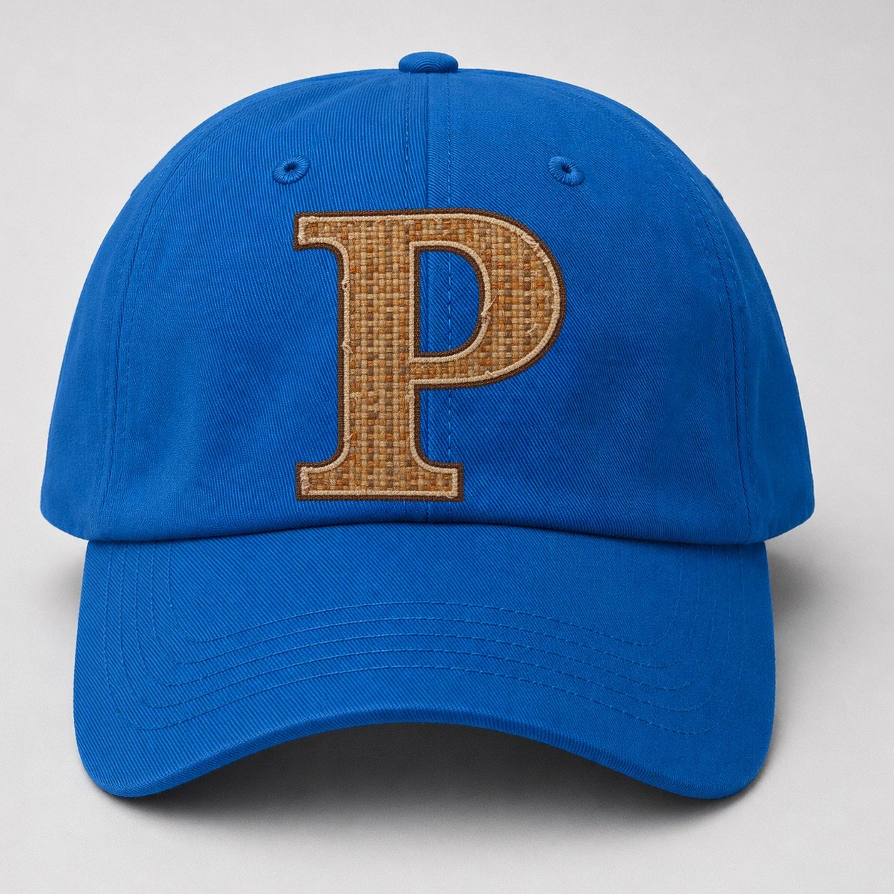 Woven Tweed P Monogram Baseball Cap – Blue