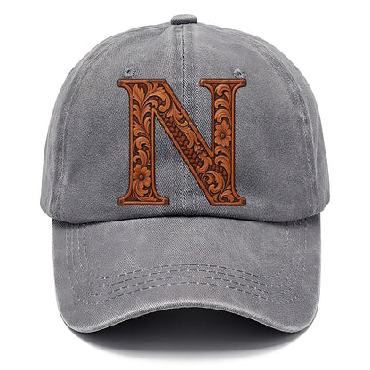 Tooled Leather N Monogram Classic Cap – Urban Haze