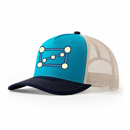 Belt Of Three Astronomy And Stargazing Trucker Hat – Teal Navy
