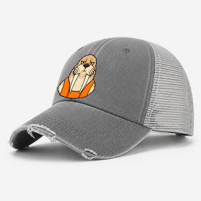 Walrus Yard Foreman Heavy Duty Washed Trucker Hat – Grey