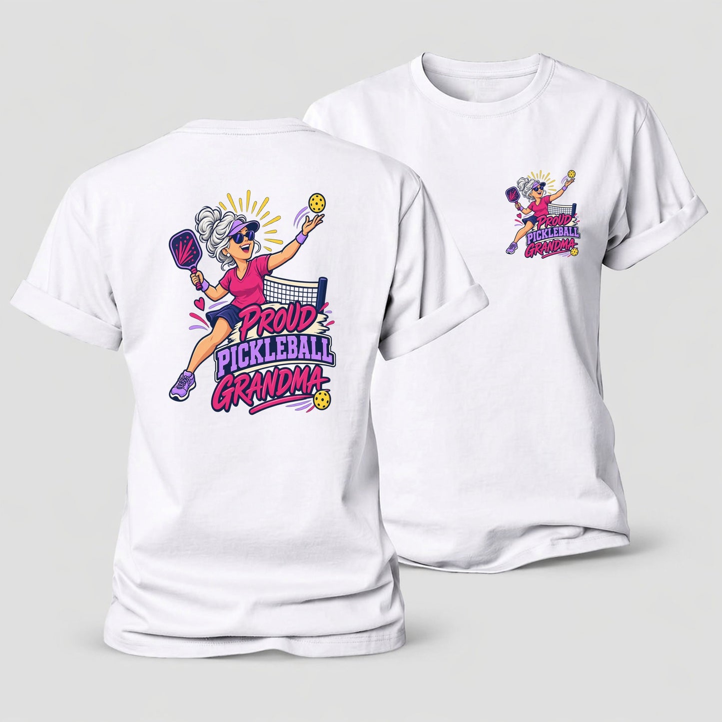 Proud Pickleball Grandma Pickleball Life Women's Cotton T-Shirt – White