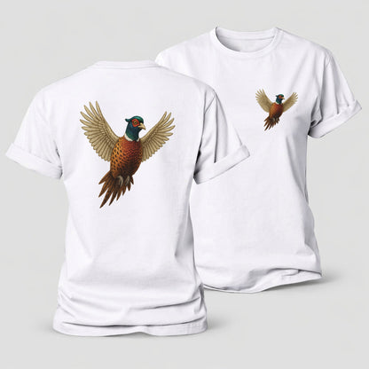 Pheasants Flight Collection Women's Cotton T-Shirt – White