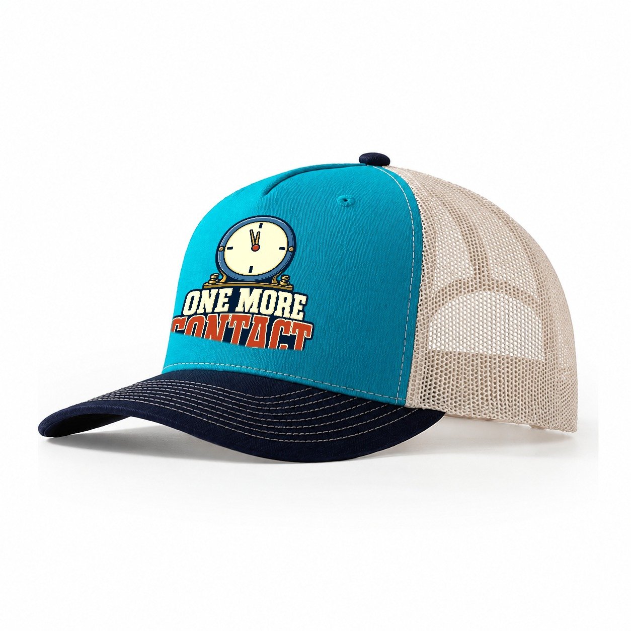 One More Contact Amateur Radio Trucker Hat – Teal Navy