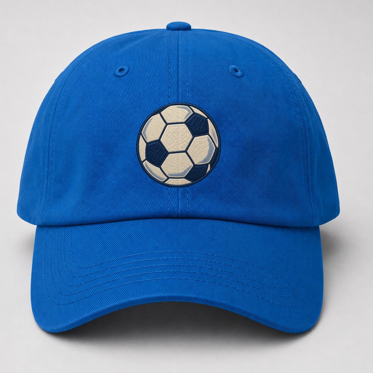 Soccer Ball Tiny Solo Marks Baseball Cap – Blue