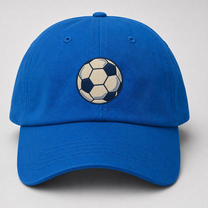 Soccer Ball Tiny Solo Marks Baseball Cap – Blue
