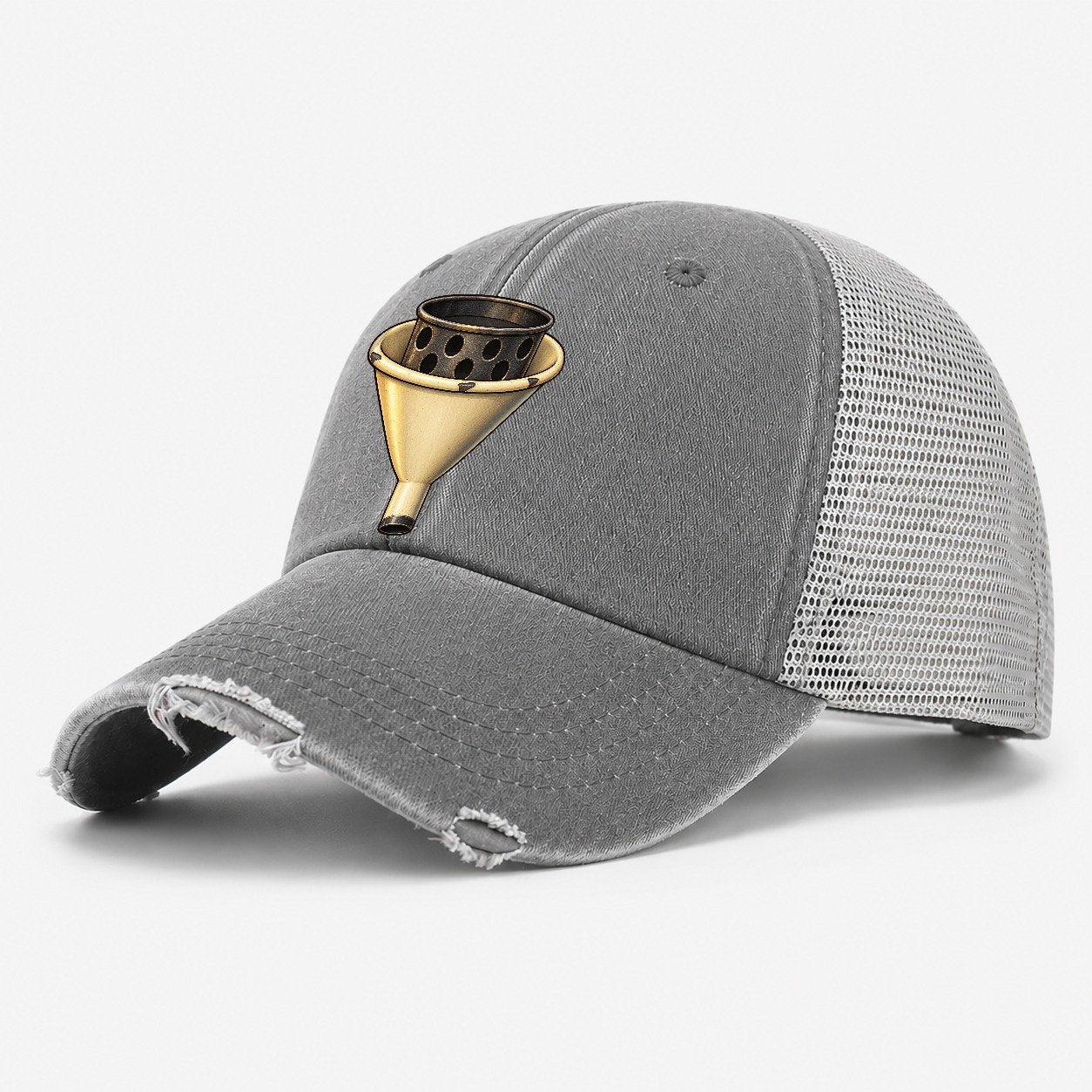 Brewing Funnel And Strainer Brew Day Washed Trucker Hat – Grey