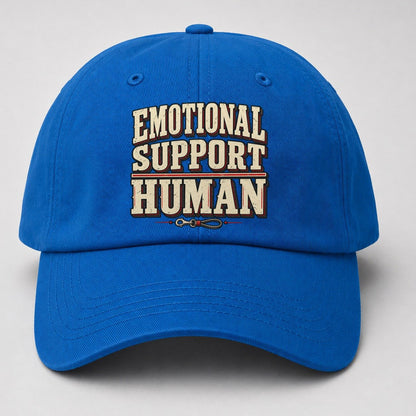 Emotional Support Human American Wit Baseball Cap – Blue