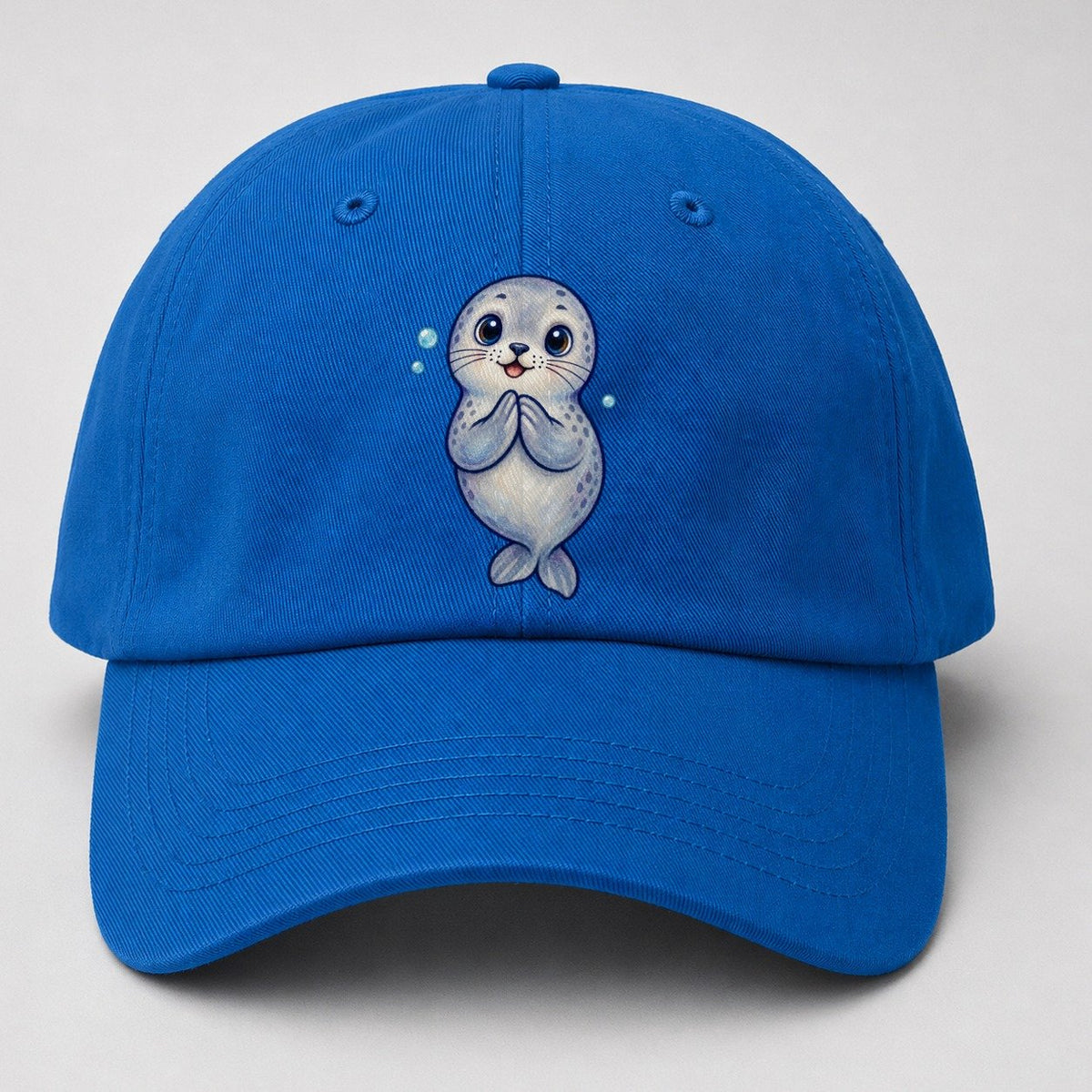 Seal Front Clap Sea Sprite Baseball Cap – Blue