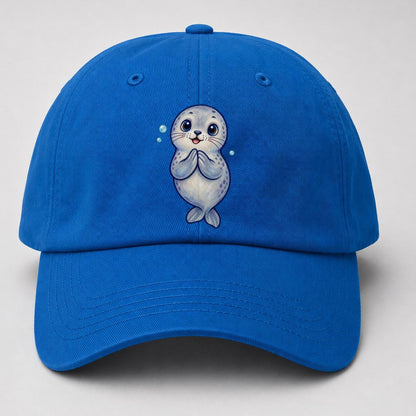 Seal Front Clap Sea Sprite Baseball Cap – Blue