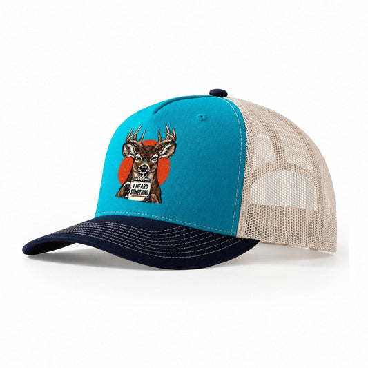 White Tailed Deer Mug Truths Trucker Hat – Teal Navy