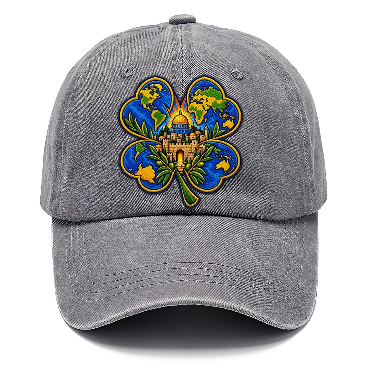 Clover Leaf World Map Jerusalem Classic Cap – Urban Haze