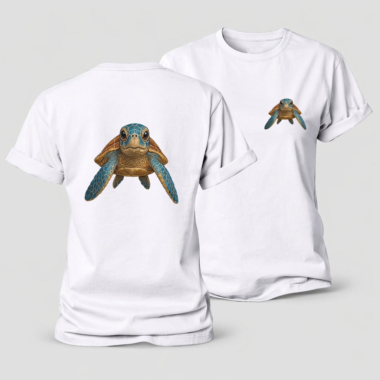 Sea Turtle Serenity Women's Cotton T-Shirt – White