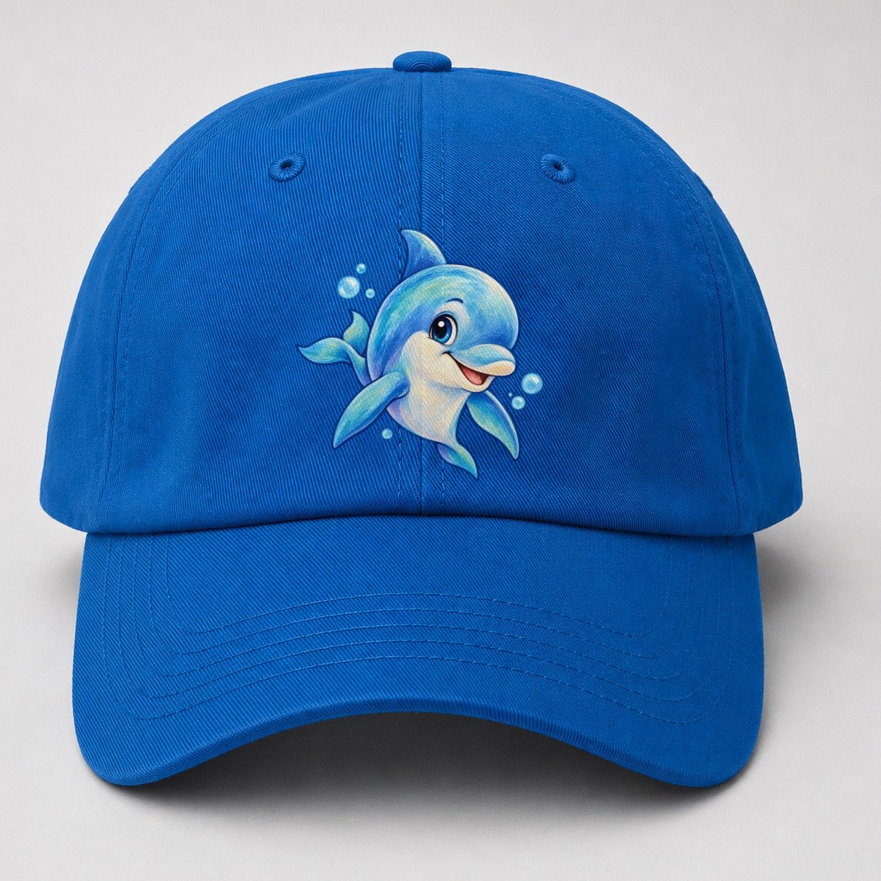Dolphin Three Quarter Swim Sea Sprite Baseball Cap – Blue