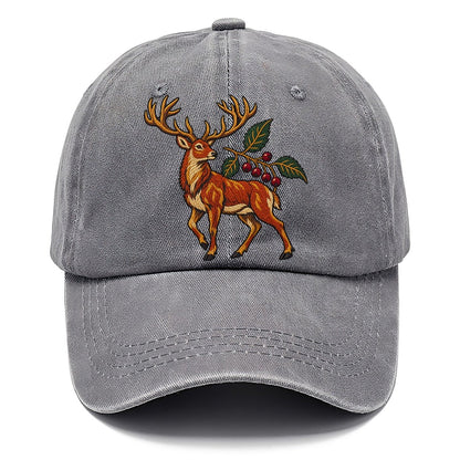 Red Deer And Rowan Berries Uk Culture Heritage Classic Cap – Urban Haze