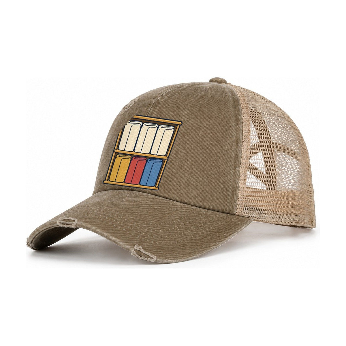 Colour Sorted Shelf Sewing And Quilting Women's Ponytail Trucker Hat – Taupe Khaki