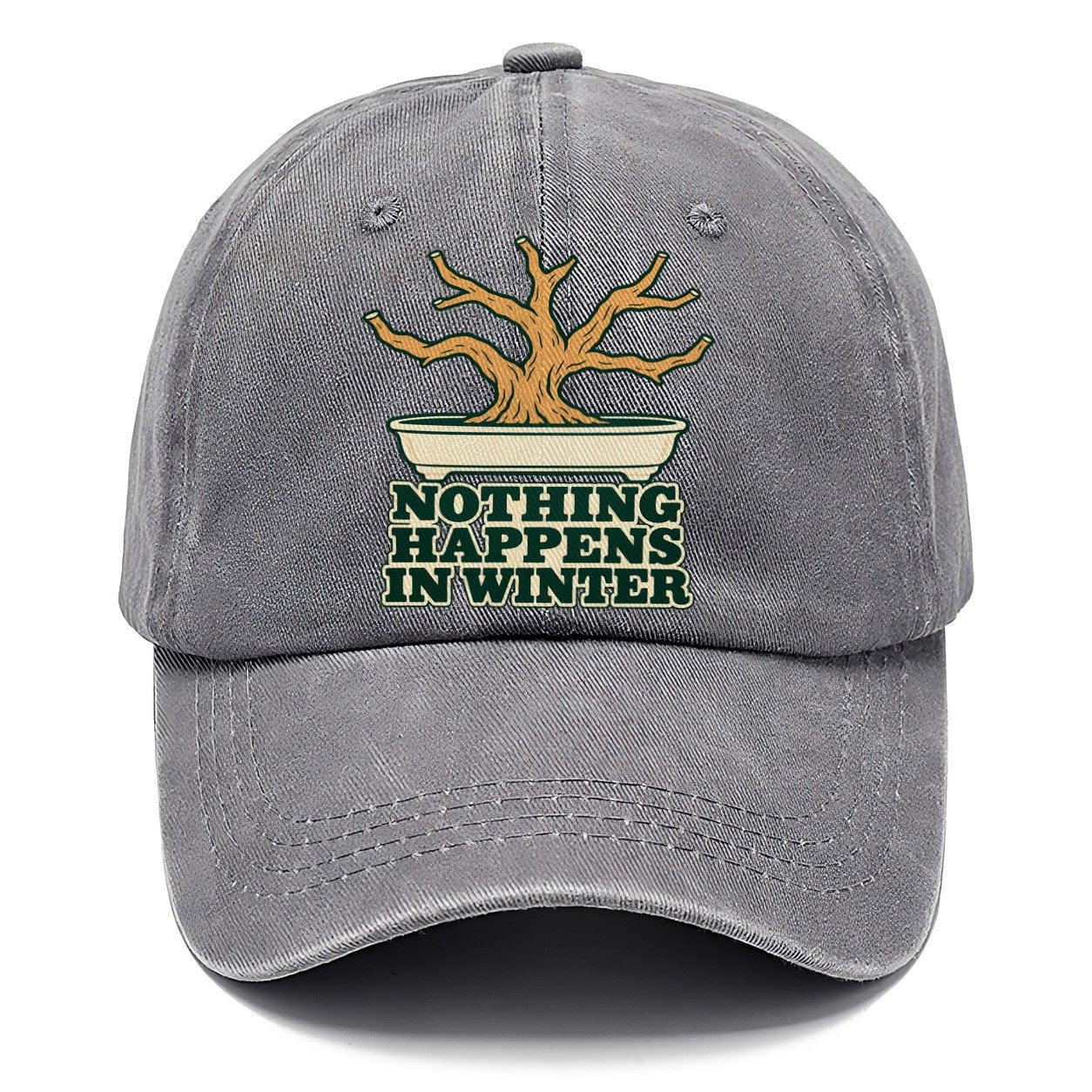 Nothing Happens In Winter Bonsai Classic Cap – Urban Haze