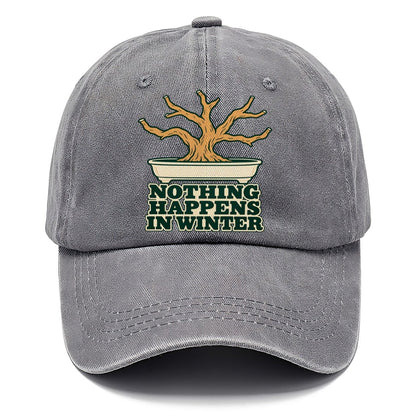 Nothing Happens In Winter Bonsai Classic Cap – Urban Haze