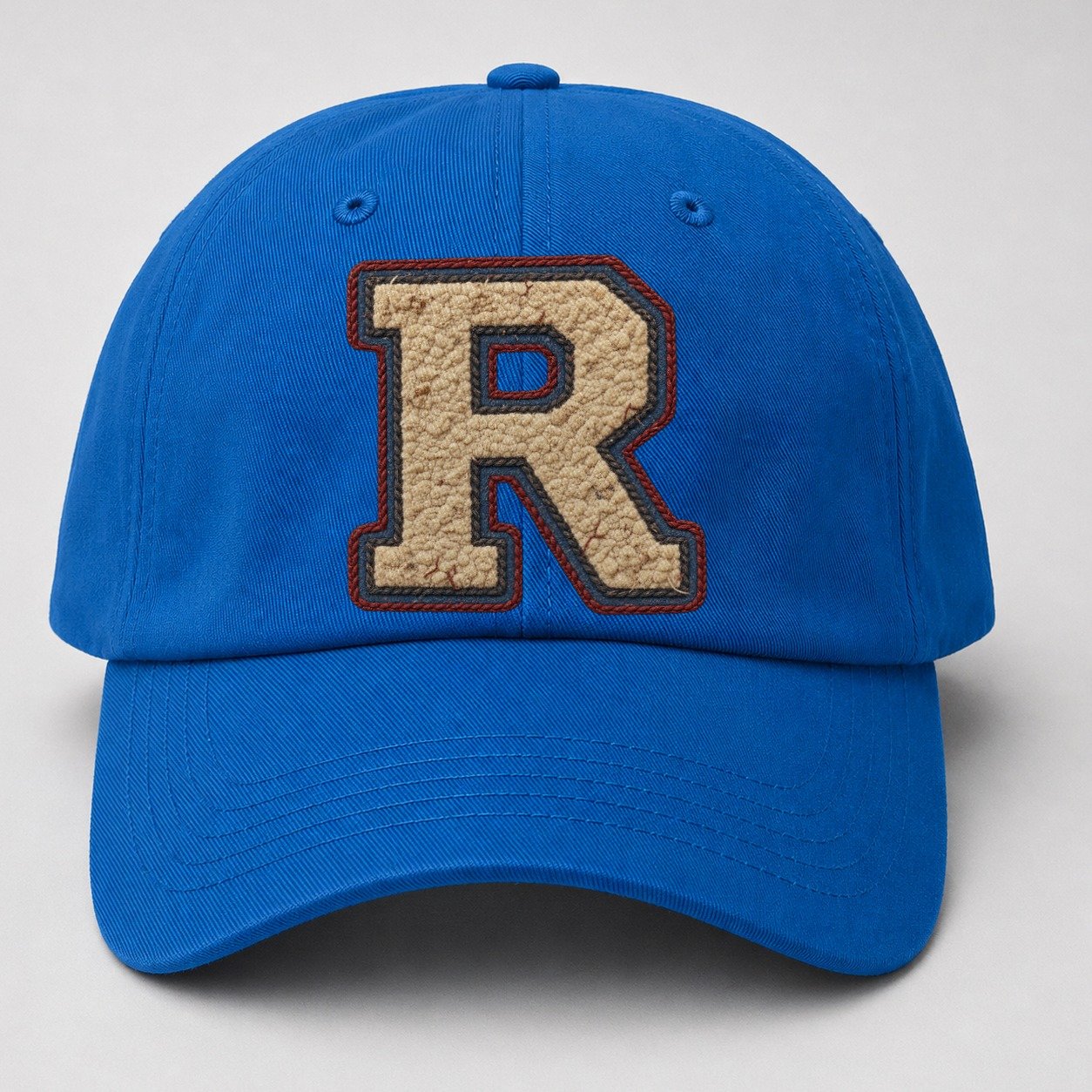 Varsity Chenille R Monogram Baseball Cap – Blue