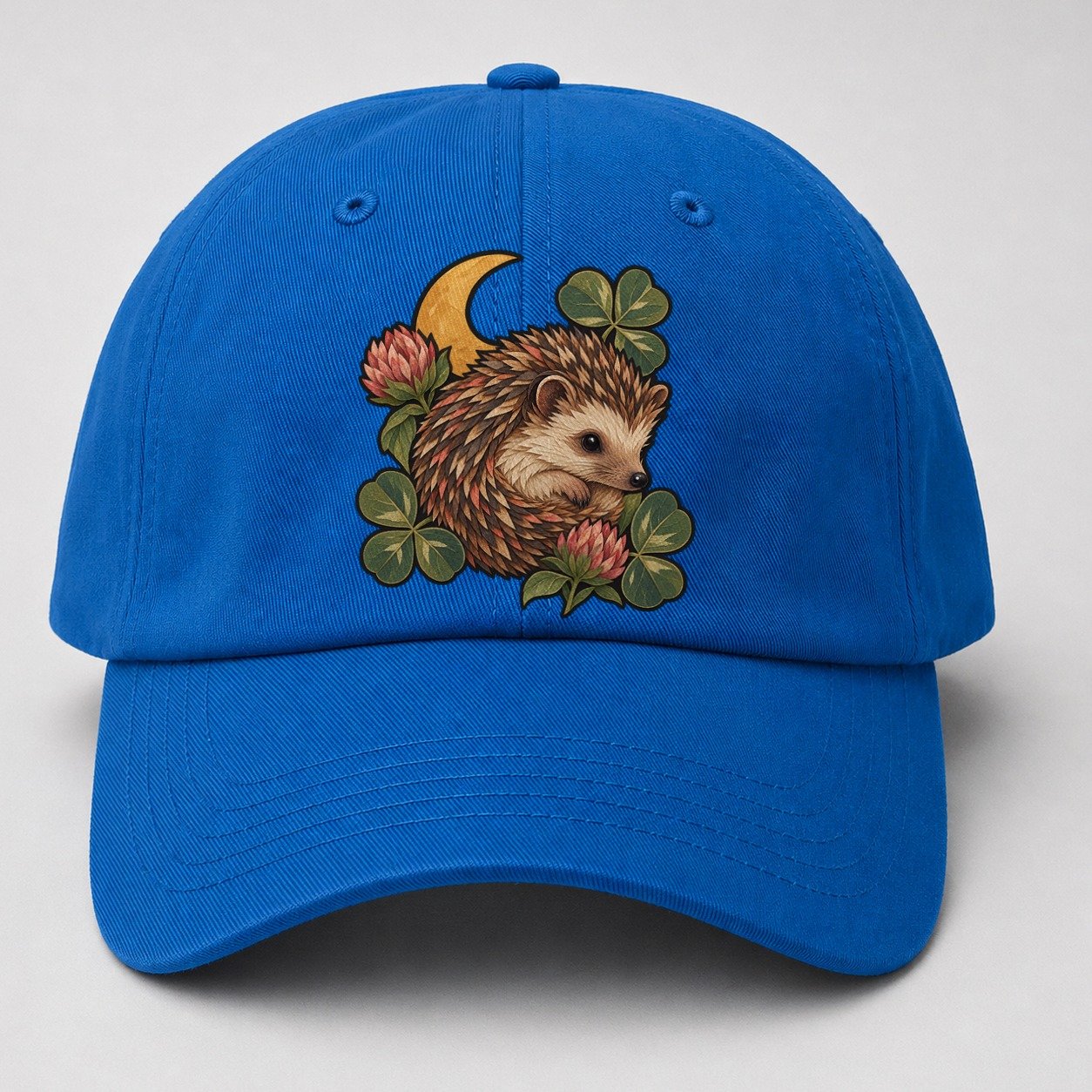 Hedgehog Moon Clover Gentle Wild Baseball Cap – Blue