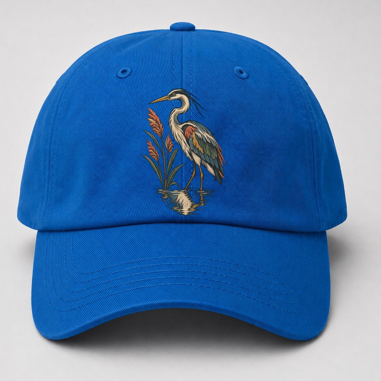 Heron Reed Mirror Gentle Wild Baseball Cap – Blue