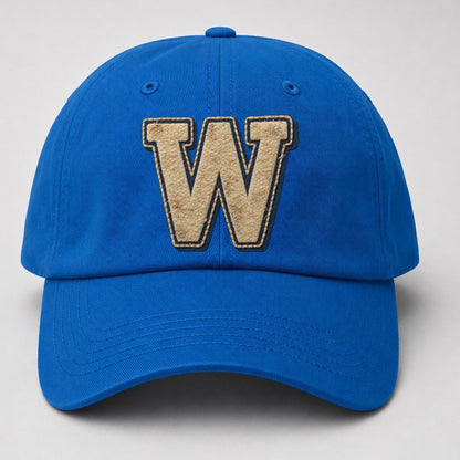 Varsity Chenille W Monogram Baseball Cap – Blue