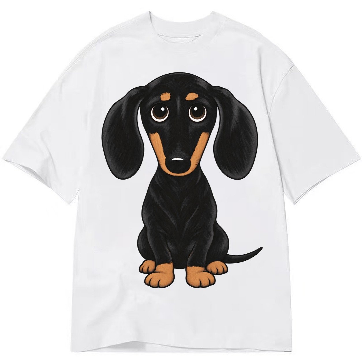 Retro Dachshund Classic T-shirt – White