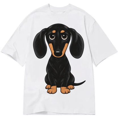 Retro Dachshund Classic T-shirt – White