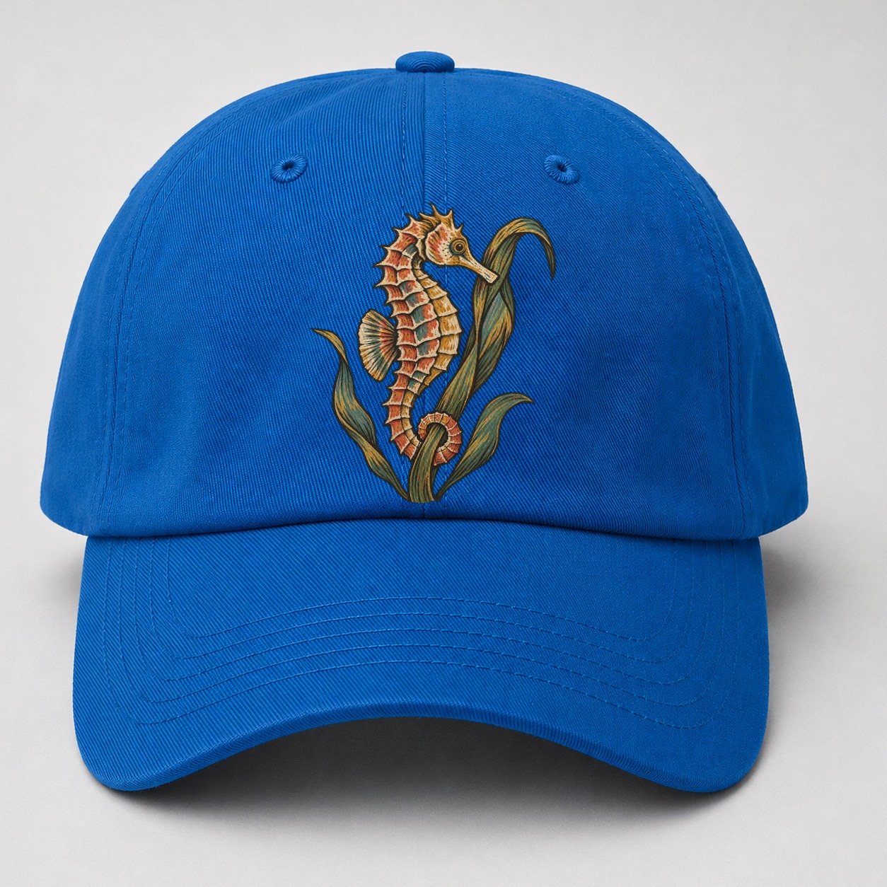 Seahorse Eelgrass Cradle Gentle Wild Baseball Cap – Blue