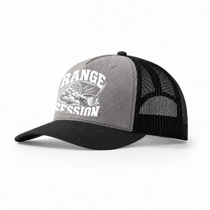 Range Session Golf Life Trucker Hat – Grey Black
