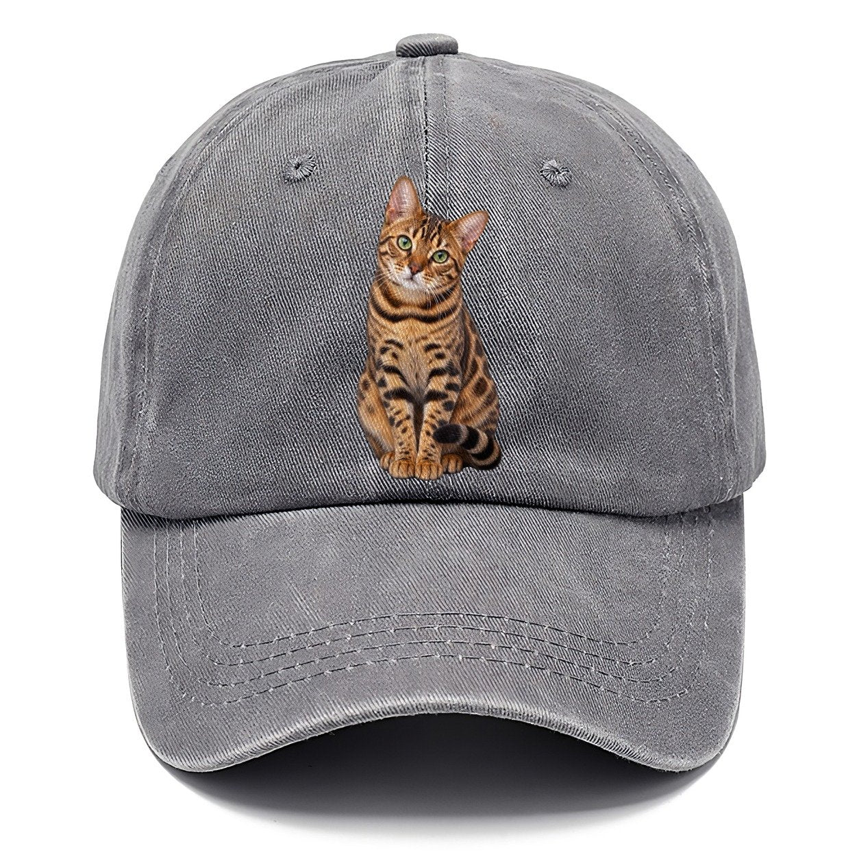 Bengal Seated Portrait Realistic Cat Portrait Classic Cap – Urban Haze