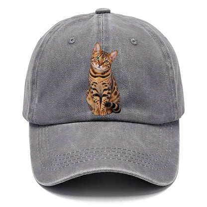 Bengal Seated Portrait Realistic Cat Portrait Classic Cap – Urban Haze