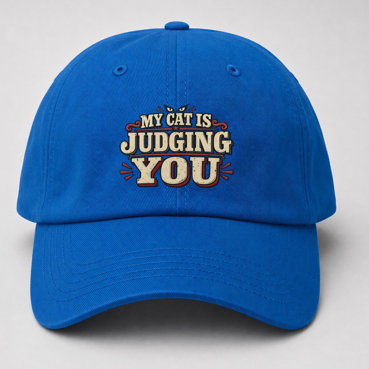 My Cat Is Judging You American Wit Baseball Cap – Blue