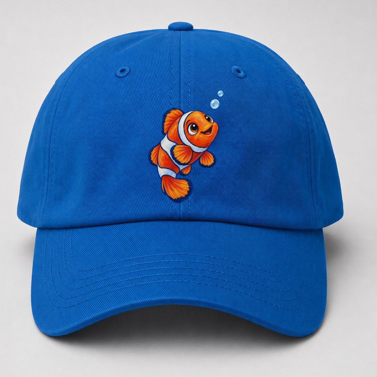 Clownfish Upward Flick Sea Sprite Baseball Cap – Blue