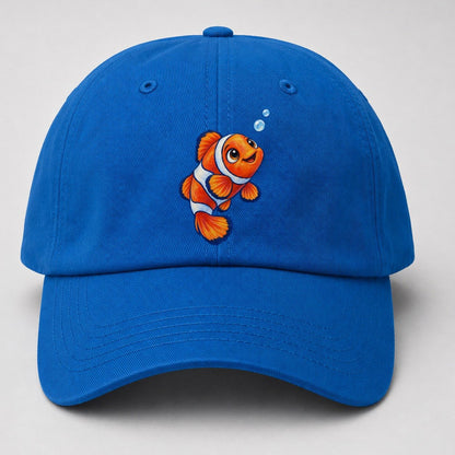 Clownfish Upward Flick Sea Sprite Baseball Cap – Blue